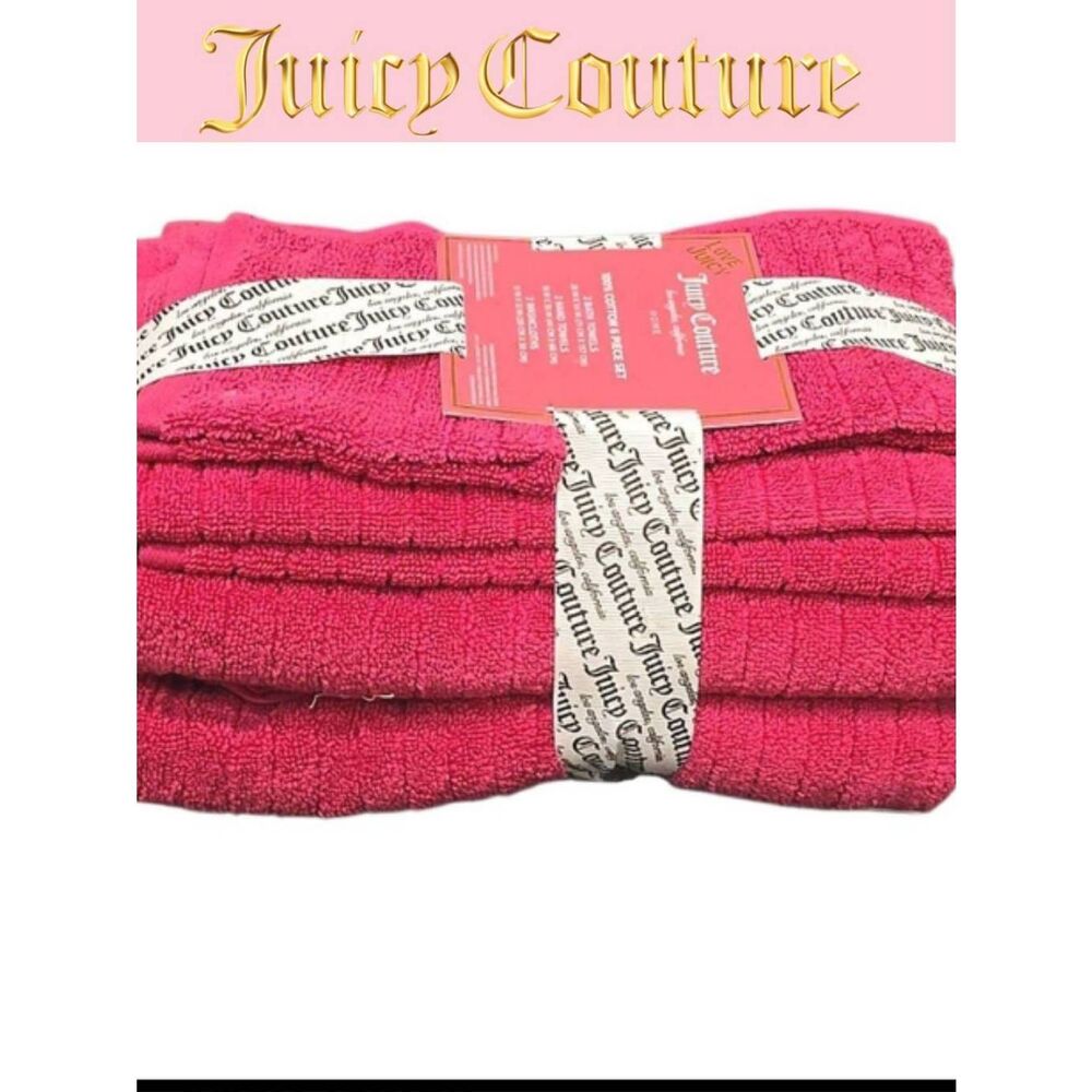 Juicy Couture Home Cloud Soft 6-Piece Bathroom Towel Set- Pink
